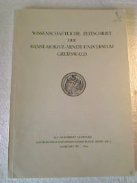 Wissenschaftliche+Zeitschrift+Ernst-Moritz-Arndt-Universit%C3%A4t+Greifswald.+-+Mathematisch-naturwissenschaftliche+Reihe.+-+XV.+Jg.++%2F+1966+Nr.+1+%28Einzelheft.%29