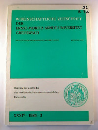 Wissenschaftliche+Zeitschrift+Ernst-Moritz-Arndt-Universit%C3%A4t+Greifswald.+-+Mathematisch-naturwissenschaftliche+Reihe.+-+XXXIV.+Jg.++%2F+1985%2C+Nr.+3+%28Einzelheft.%29