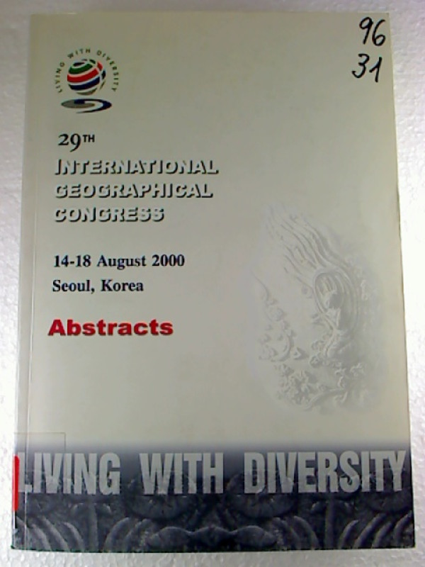 29th+International+Geographical+Congress%2C+14+-+18+august+2000%2C+Seoul%2C+Korea.
