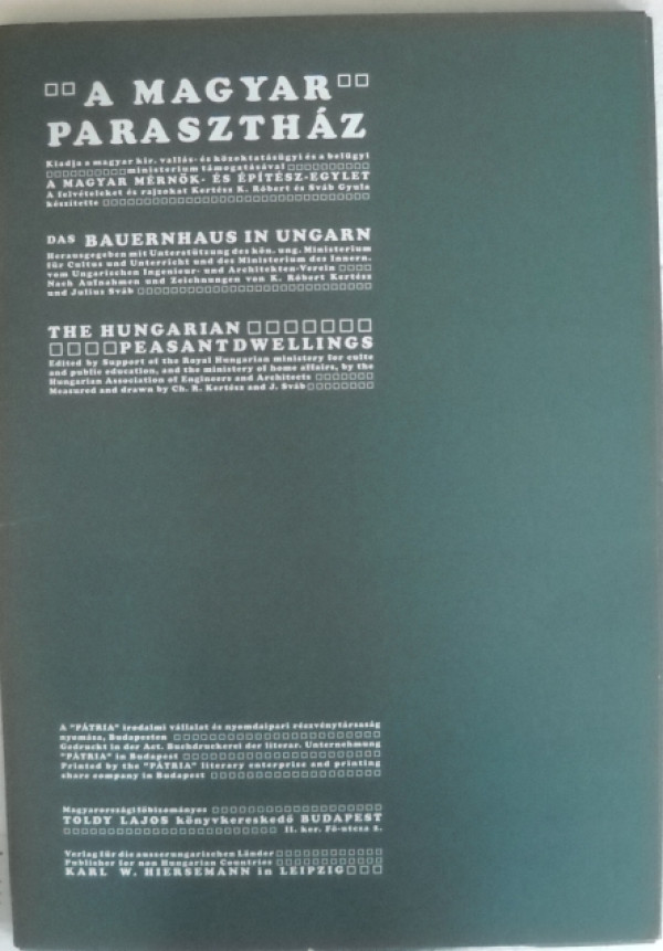 A+Magyar+paraszth%C3%A1z+%3D+Das+Bauernhaus+in+Ungarn.+-+I.+und+II.+Heft.+Bl.+1+-+24%2C+III.+Heft+Bl.+1+-+12