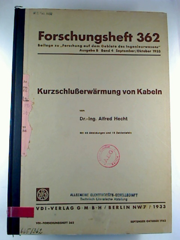 Alfred+Hecht%3AKurzschlu%C3%9Ferw%C3%A4rmung+von+Kabeln.