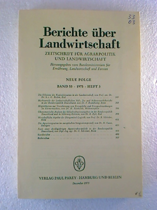 Berichte+%C3%BCber+Landwirtschaft.+-+Zeitschrift+f%C3%BCr+Agrarpolitik+und+Landwirtschaft.+-+Neue+Folge+Bd.+53+%2F+1975%2C+Heft+3+%281+Einzelheft%29