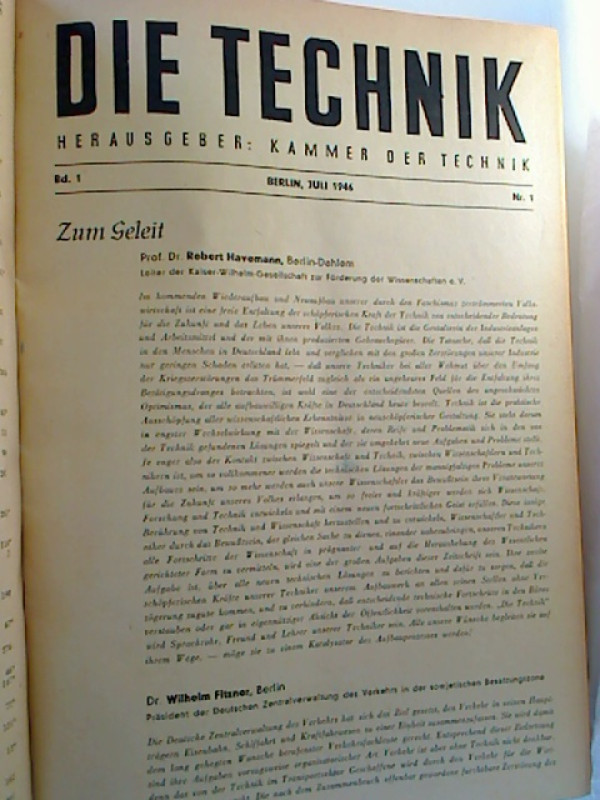 Die+Technik.+-+1.+Jg.+%2F+1946%2C+2.+Jg.+%2F+1947%2C+je+H.+1+-+12+%28gebunden+in+1+Bd.%29