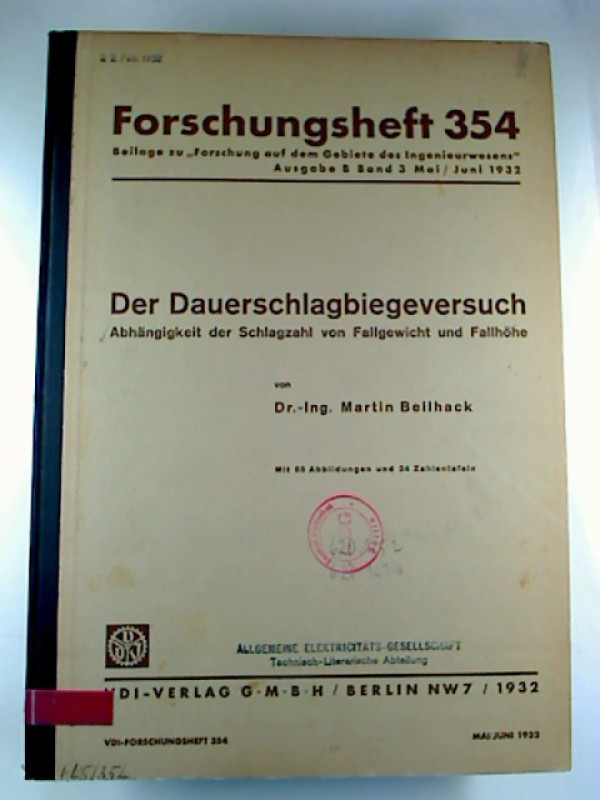 Martin+Bellhack%3ADer+Dauerschlagbiegeversuch.+-+Abh%C3%A4ngigkeit+der+Schlagzahl+von+Fallgewicht+und+Fallh%C3%B6he.