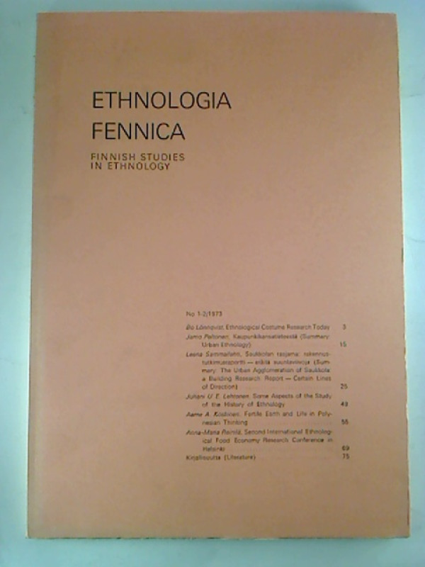 Niilo+Valonen+%28Editor%29%3AEthnologia+Fennica+-+Finnish+Studies+in+Ethnology.+-+Volume+3.+%2F+1973%2C+No.+1-2.