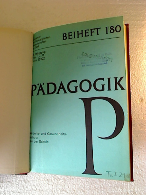 P%C3%A4dagogik.+-+Beihefte.+-+35.+Jg.+%2F+1980%2C+Heft+1+-+4+%28gebunden+in+1+Bd.%29+-+Zeitschrift+f%C3%BCr+Theorie++und+Praxis+der+sozialistischen+Erziehung.